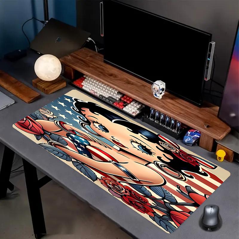Sexy Doll Print Mouse Pad, Anti‑Slip Desktop Keyboard Mat, for PC Laptop Gaming Working Daily Use, Cool Festival Surprise Gift