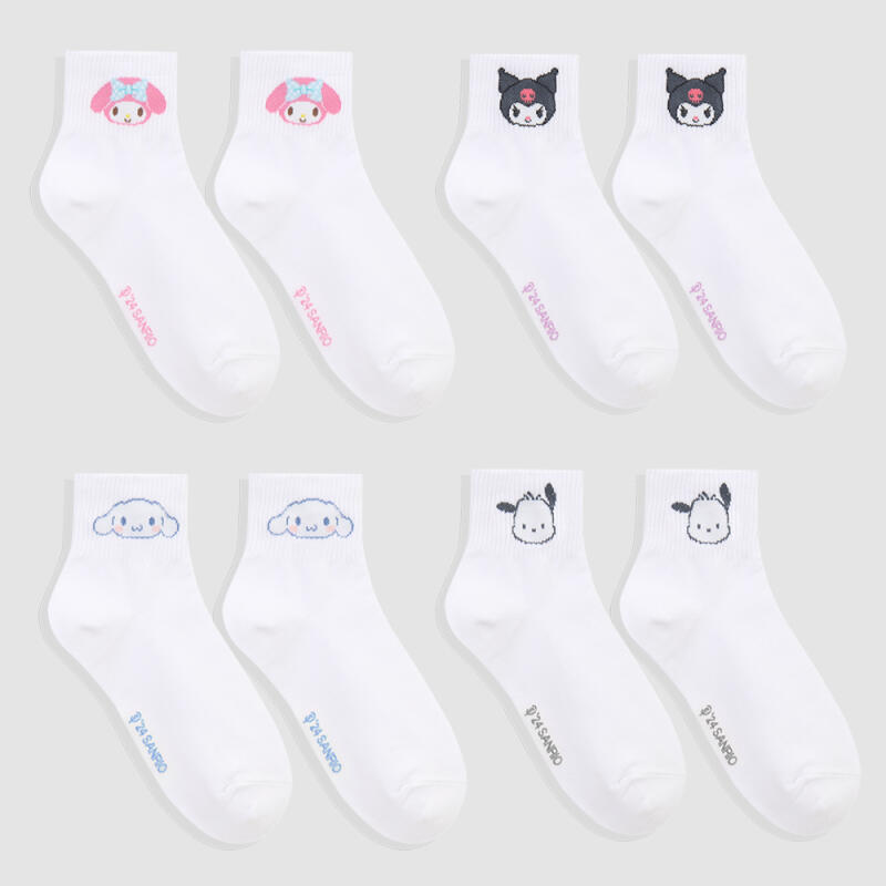 Sanrio Characters Mixed Adult Short-Sleeved 4-Piece Set No. 24