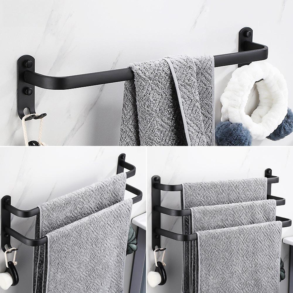 Space Aluminum Towel Bar 40cm Bathroom Wall Mounted Towel Rack, Single Bar