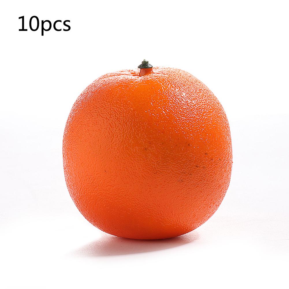 10 Stück Künstliche Orange Schaumstoff Dekorative Fake Orangen Simulierte Fruchtmodelle für Heimdekoration Fotografie Requisiten