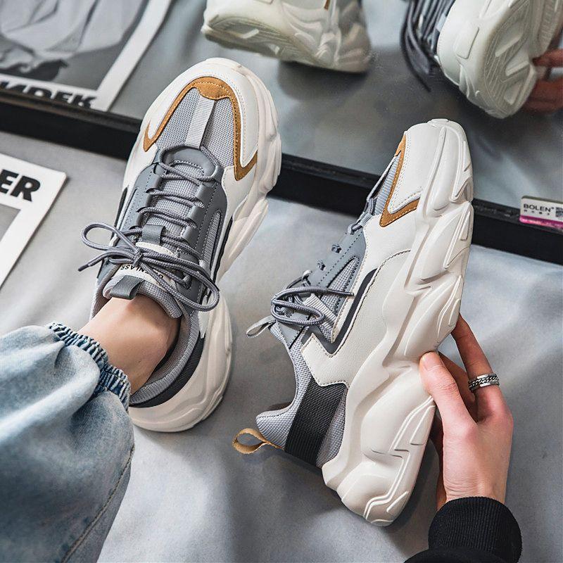 Fashion Summer New Men's Casual Sneakers Lightweight Breathable Thick Sole Running Shoes Mesh Breathable Sports Shoes Zapatillas Hombre