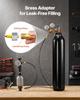 Hydraulic Nitrogen Accumulator Charging Kit, All-in-One Nitrogen Fill Kit, Pressure Test System with 3 Gauges (100, 250, 400 Bar), 6 Adapters