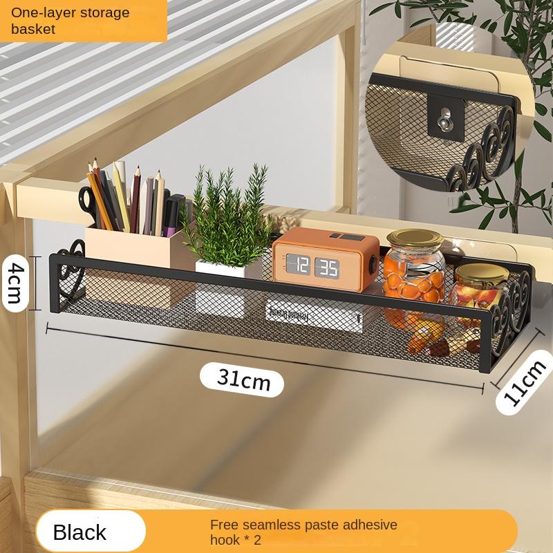 

Desk Hanger Iron Multi-layer Shelf File Stationery Window Sill Shelf Storage Blue Potted Plant Rack Office Partition Hanger чорний
