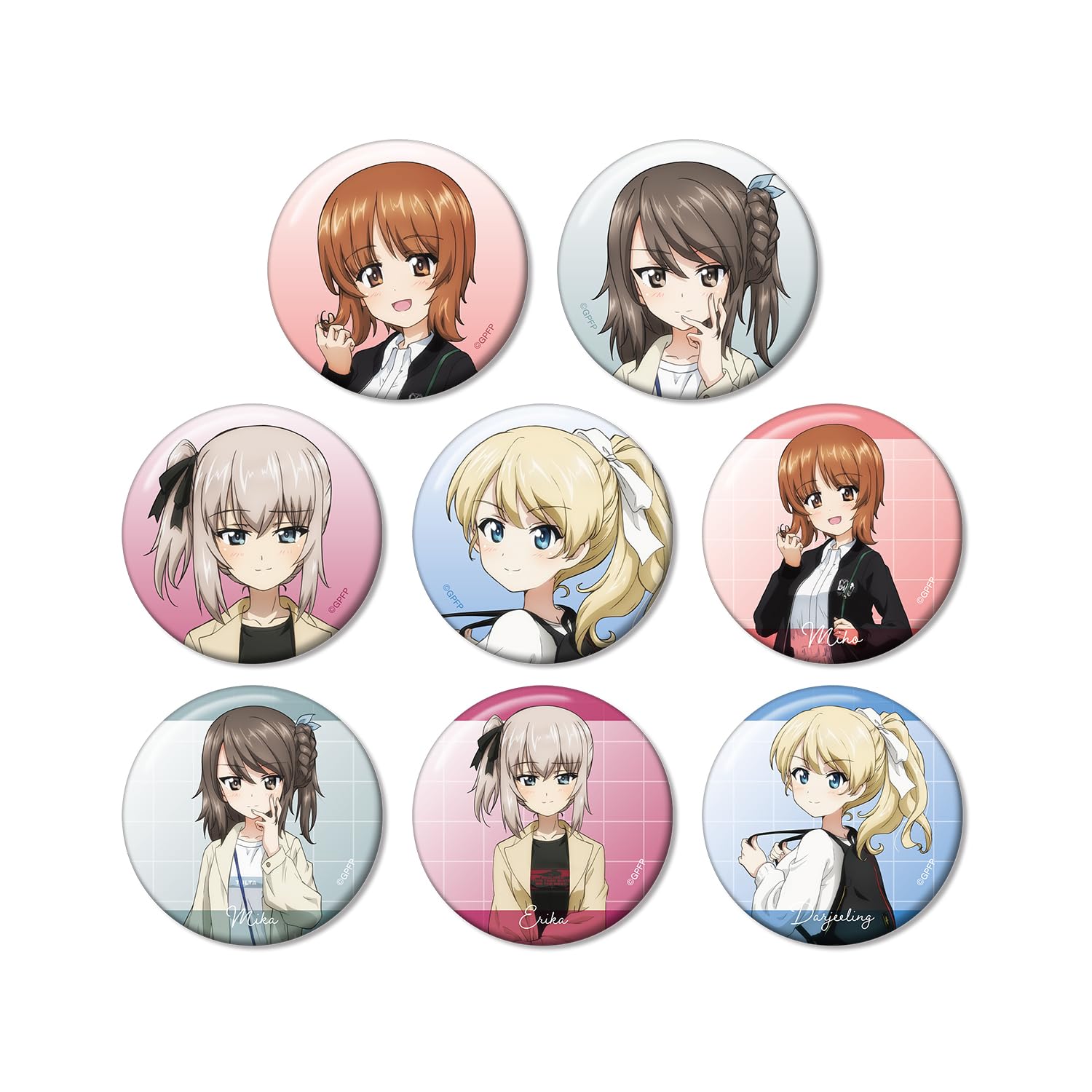 

Girls & Panzer Final Chapter Original Illustration Date Casual Ver. Trading Badges Box of 8