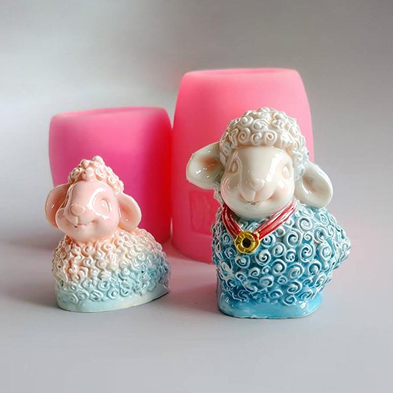 3D Sheep Silicone Mold Non-Stick Easy Release Reusable Mould for Homemade Soap Candle Gypsum Home Decor Gifts Making
