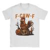 Herr T-shirt Rolig Halloween Tupp F-Caw-F Läskig Kyckling Kreativa Ren Bomull T-shirts Kortärmad T-shirts Rundhals Kläder