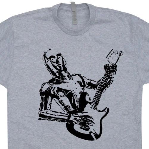 

C2PO Banksy Guitar 100% Cotton T-shirt Mens Tees Top Tee or Long sleeve,,tank Street Art Graffiti S
