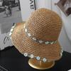 Straw hat Straw hat Women's versatile foldable sun hat Seaside vacation idyllic hand-woven bucket hat Basin hat