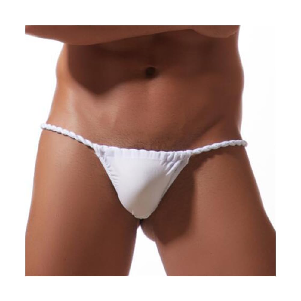 Pastinde Rokushaku Etchu Bikini Japanese Briefs for and Red and Sexy Stylish Underwear Men's T-Back Men's Festivals, Mikoshi, Kimono, White,