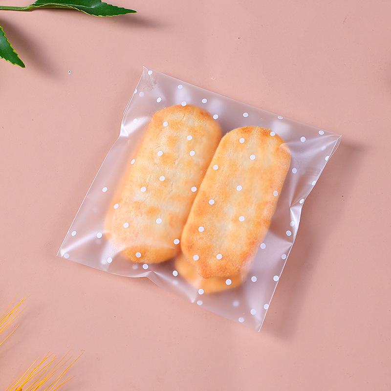 Frosted Polka Dot Snowflake Cookie Packaging Bag for Biscuits and Nougats