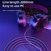 3.5mm Corded Gaming Headphones With Microphone Adjustable PC Bass Gaming Headphone For Smartphone Laptop Accessories