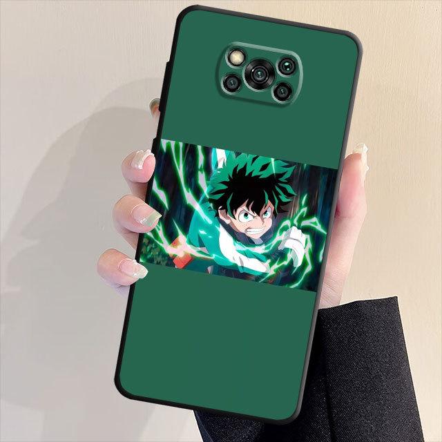 Shockproof Back Black Soft Phone Case For Samsung Galaxy S22 S23 S21 S20 Note 20 Ultra 10 Plus 8 9 My Hero Academia Cover
