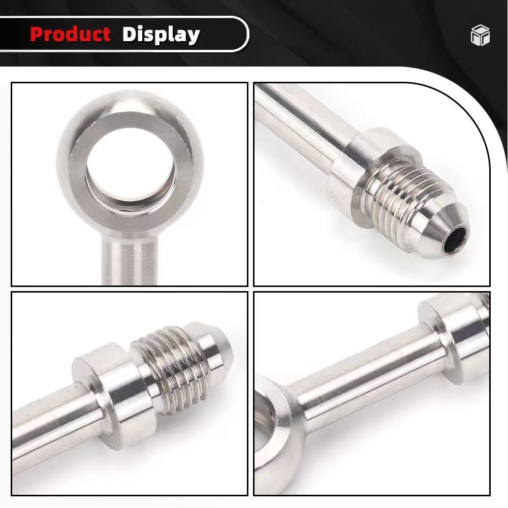 AN3 Motorcycle Brake Line Stainless Steel Braided Hose Banjo Fitting Soft Tube Connection Brake Cable Oil Hose Racing Part