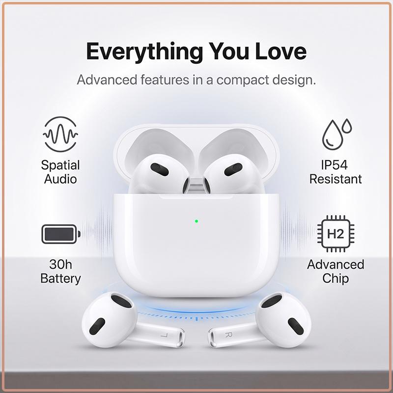 AirPods 4 Wireless Bluetooth Earphones One Tap Magic Connection Type-C Charging Case Lightweight Comfort Stereo Headset