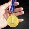 5cm Gold/Silver/Bronze Medal Sports Rewards with Neck Ribbon Students Rewards Metal Winner Medals for Marathon Ball Games
