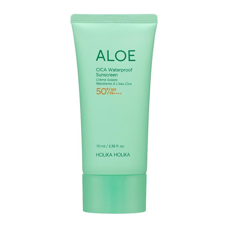 Holika Holika Aloe Cica Waterproof Sun Cream SPF50+ 70ml – Soothing UV Protection (1pc / 2pc)