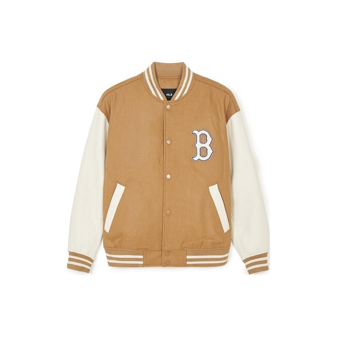 MLB SS24 Baseball Jacket Unisex Tan 3AJPV0141-43BGD S