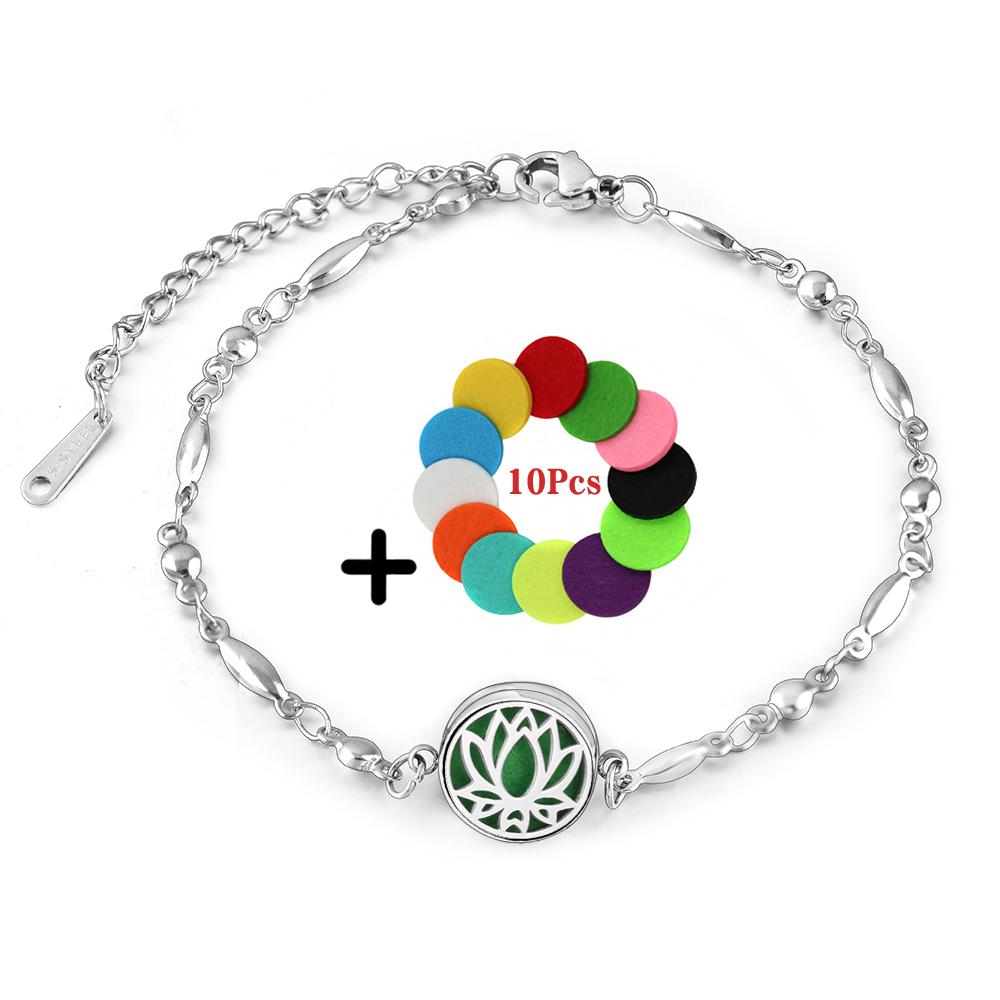 New Aromatherapy Locket Bracelet 12mm Essential Oil Diffuser Perfume Bangles Tree of Life High Quality Stainless Steel Jewelry