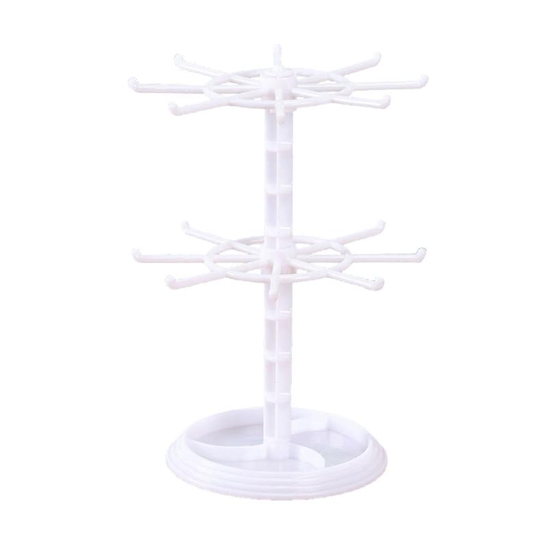 Jewelry Rotating Ring Display Holder Organizer Necklace Keychain Shelf Home Storage Rack For Earrings Watch Showcase
