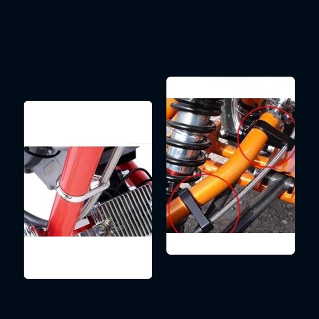 Motorcycle Handlebar Mount Throttle Clutch Cable Brake Line Fixed Clips 25mm Handlebar Double Hole Clutch Cable Clamp