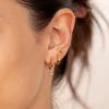 3 Piece Fashion Stainless Steel Round Star Drop Earrings Set for Women Gold Plated Dangle Earring Punk Unisex Rock Jewelry