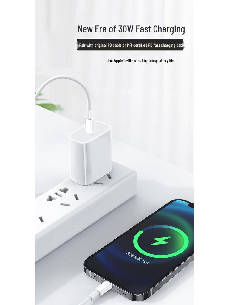 PD30W 3C Certified Fast Charger for Apple 16 Pro - Compatible with Chinese, US, and European Standards