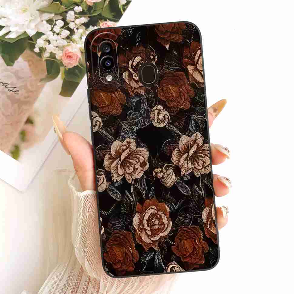 Flower Painted Cover For Samsung Galaxy A20s A20 A20e Luxury Girl Phone Cases For Samsung A20 A 20 s 20e A20s Soft Funda