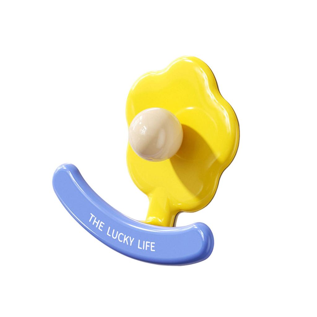 Bathroom Without Drilling Creative Flower Hook Easy Installation Strong Adhesive Waterproof for Renters and Families