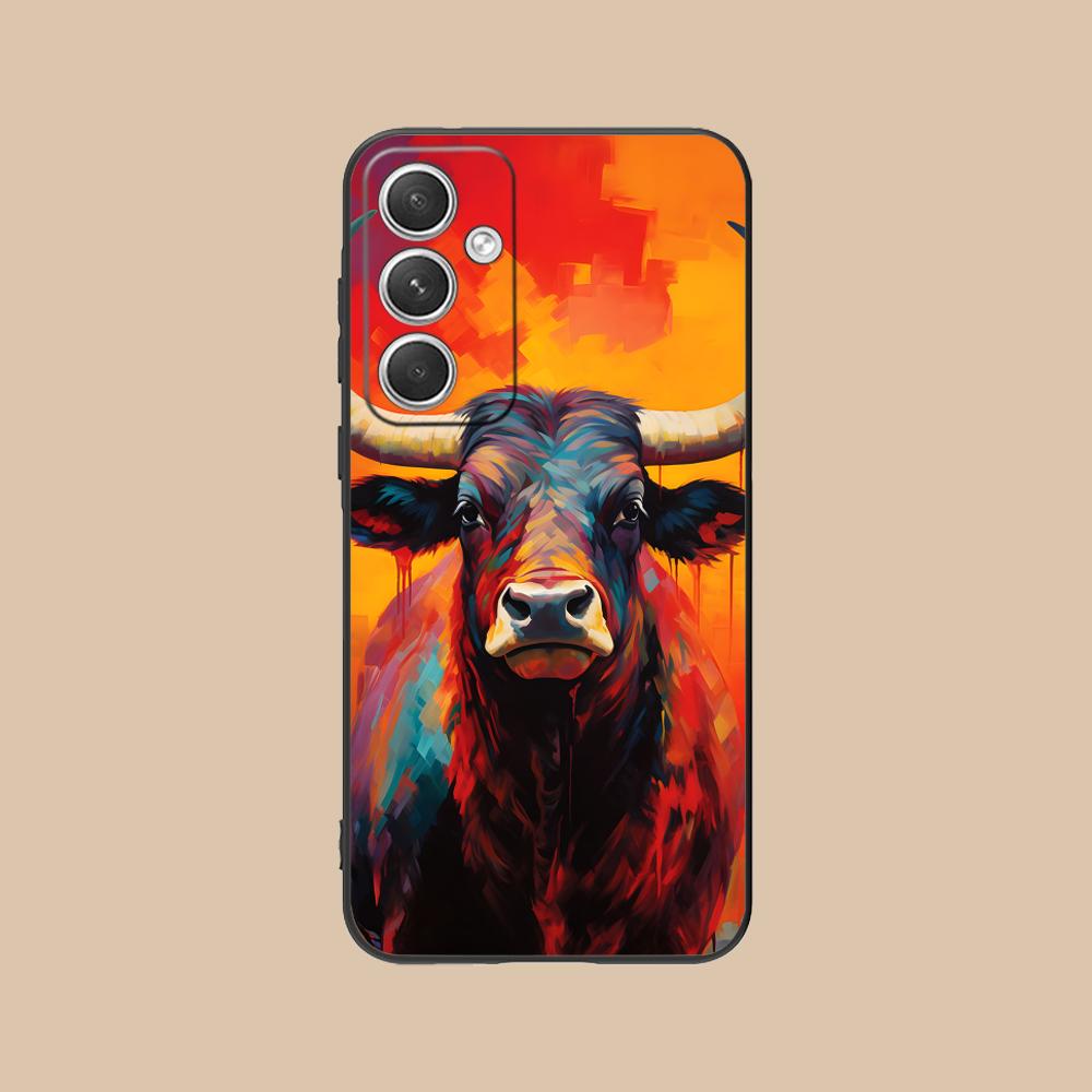 Bull Head Phone Case for Samsung Galaxy S26 S25 S24 S23 S22 S21 S20 Note20 Plus FE Ultra Soft TPU Shockproof Cover