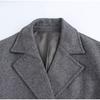 Herbst Winter Damen Einfarbig Übermantel Mode Doppelreiher Umlegekragen Taschendesign Mäntel Damen Lässig Locker Übermäntel