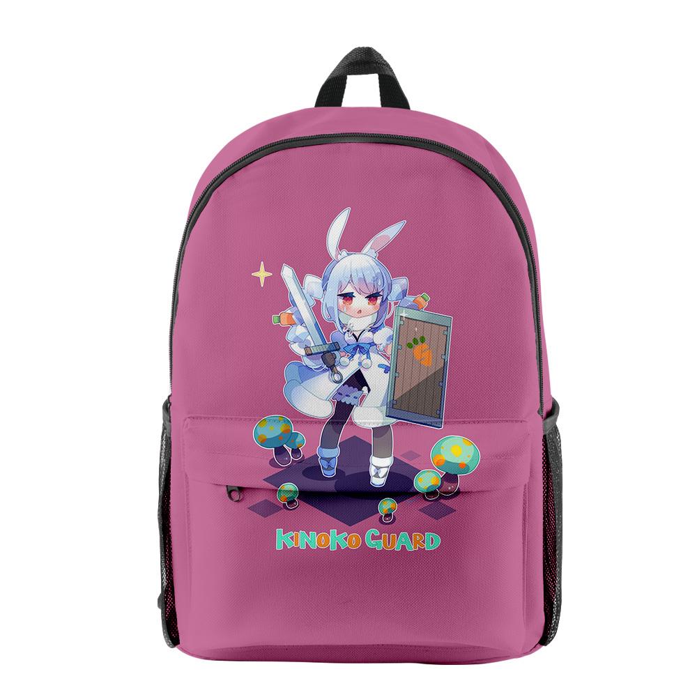 Classic HOLOLIVE VTuber Usada Pekora pupil Bookbag Notebook Backpacks 3D Print Oxford Waterproof Boys/Girls Travel Backpacks