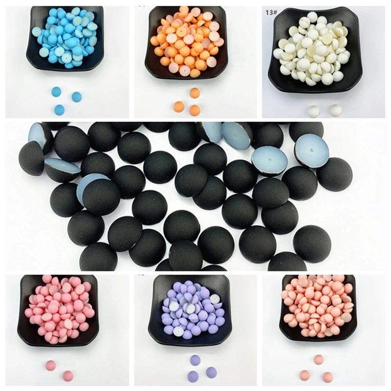 6-12mm Semi Circular Acrylic Flatback Plastic Beads Matte Multi-color Customizable Color Clothing Accessories Beads