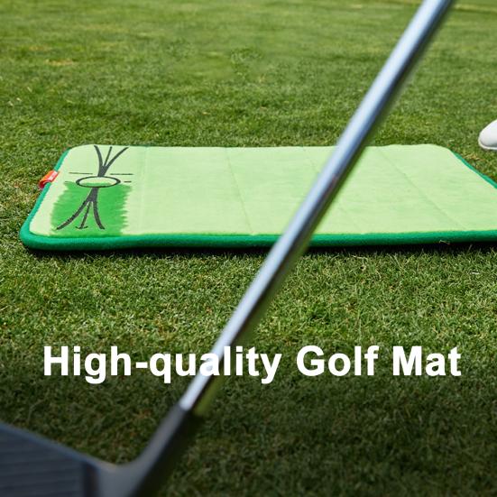 Golf Hitting Mat for Swing Pathway Feedback Indoor Outdoor Golf Practice Mat for Training Chipping Golf Accessories for Men Dad Husband