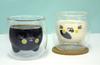 glass keeps drinks hot or cute animal design with cat ears when spotted cat 260ml Double-walled, heat-resistant cup, cold, pouring, design,