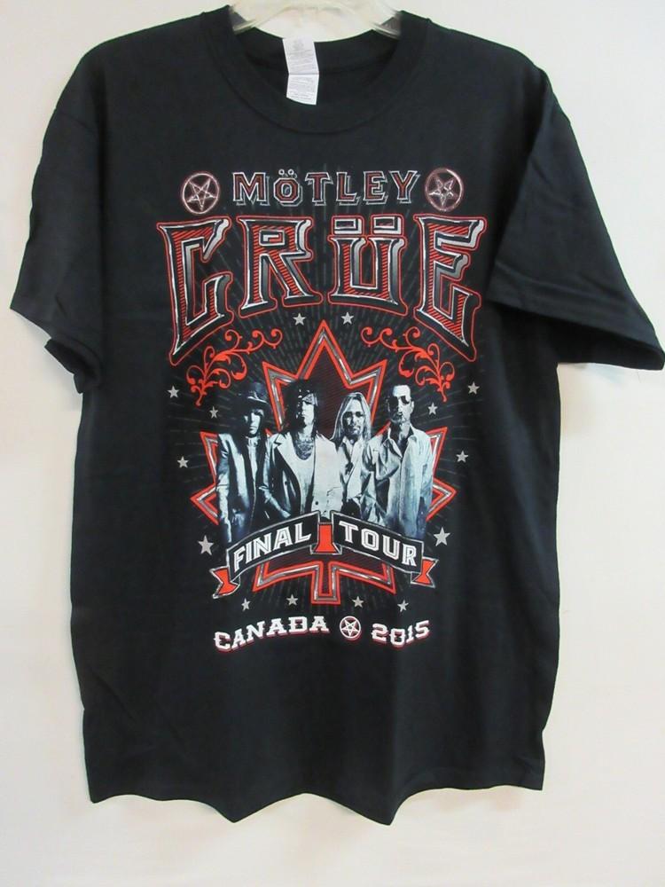 MOTLEY CRUE OFFICIAL MERCH FINAL CANADA 2015 BAND CONCERT MUSIC  LARGE Unisex T-Shirt M