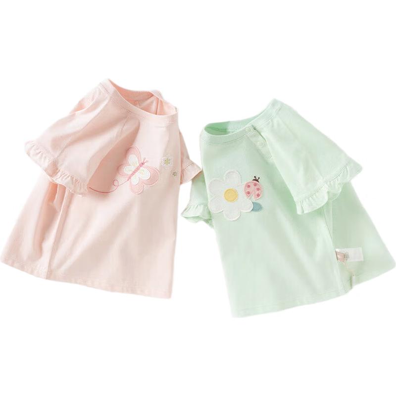 

Хлопковая футболка с коротким рукавом для девочек 120cm