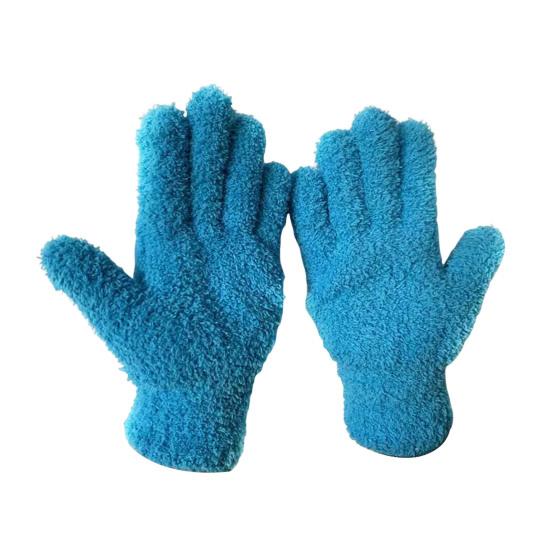 1 Pair Microfiber Dusting Gloves Plant Leaf Cleaning Gloves Fuzzy Dust Removal Gloves for Indoor Plants Furniture Blinds