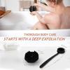 3PCS Silicone Bath Brush Set with Long Handle for Exfoliating Massage Body Scalp Back Deep Cleansing Soft Bristles Non-Slip Grip