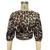 2026 Spring New Satin Shirt Sexy Leopard Print Women's Backless Top