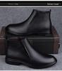 Men's Mid-Top Leather Zipper Boots: Casual & Formal, Autumn-Winter, High-Top Cowhide, Outdoor Short Boots.
