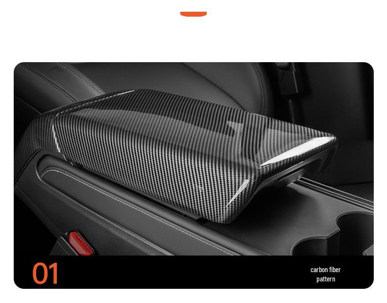 Tesla Model Y/3 Armrest Box and Air Outlet Carbon Fiber Covers