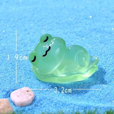 Śliczne Mini Świecące Żaby Mikro Krajobraz Dekoracja Kreskówkowe Miniaturowe Żaby Figurki Diy Dom Pulpit Małe Ozdoby Prezenty