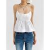 Za2025 Summer New Women Clothes Sexy Backless Frill Hem Poplin Sling Top 3666100 250
