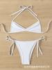 New European And American Sexy Tether Neck Micro Pleated Triangle Bag Beach Bikini