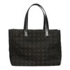Used 10097 New Travel Line Tote MM A15991 7924 CC Mark Nylon Jacquard Calfskin 10 Series COCO Mark Brown Unisex from