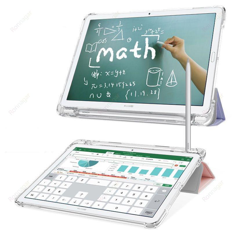 Para o novo HUAWEI MatePad 11.5S 2024 com porta-lápis capa macia inteligente para Huawei Mate Pad 11.5 S TGR-W09 W10 despertar/dormir automático