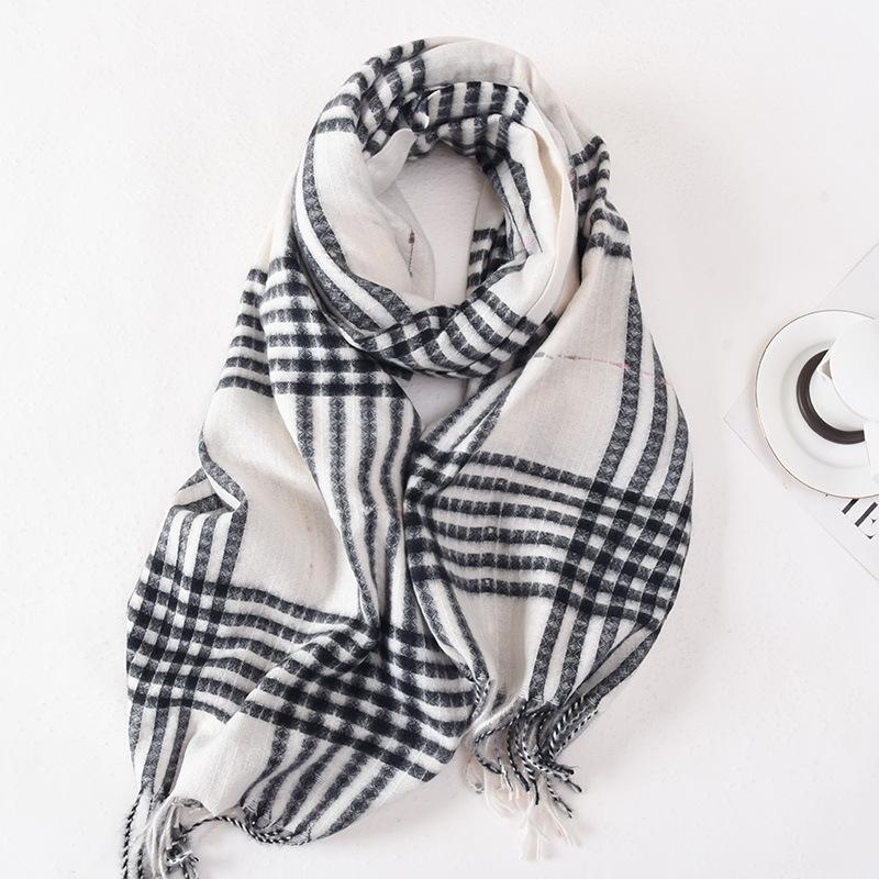 Retro Plaid Scarf for Men Winter Warm and Cold Proof Long Birthday Gift for Boys High End Trendy Scarf for Women