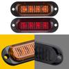 4LED Oval Amber/Red Side Turn Light Tail Clearance Lamp Truck Trailer RV Pick-Up