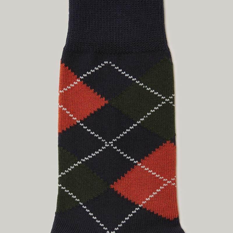 EIGENE MERKMALSFARBE.OFC Argyle Socken (Marine)