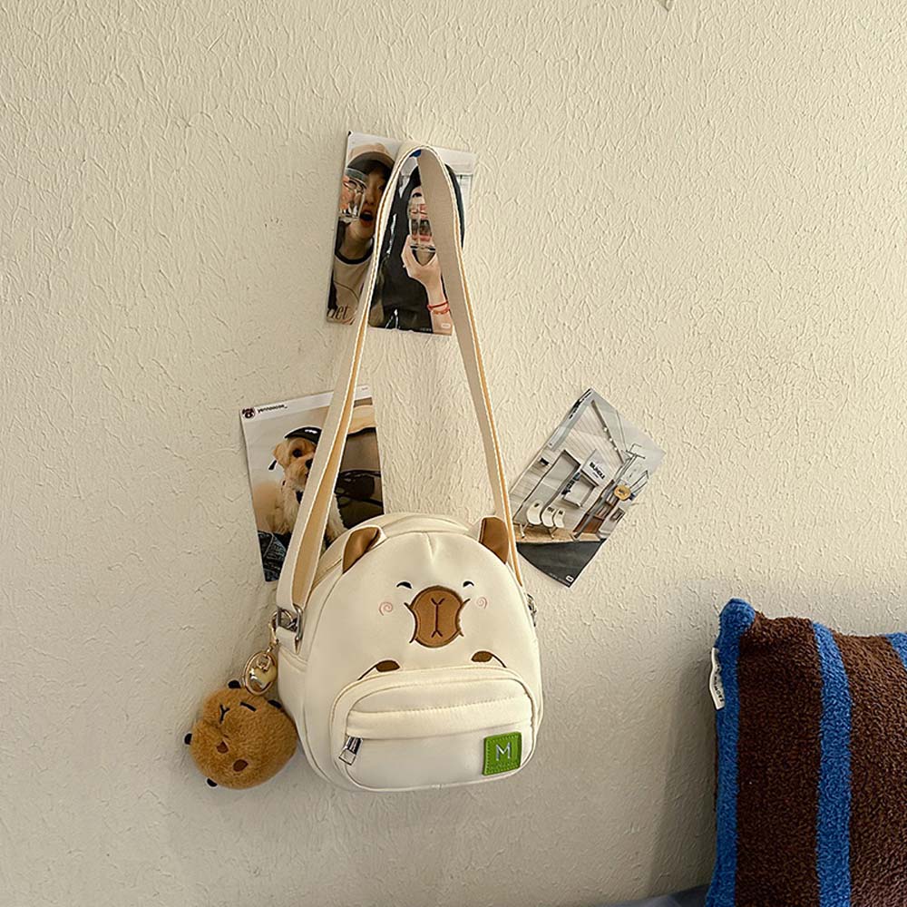 Anti-splash Water Cartoon Shoulder Pouch Plush Doll Pendant Creative Crossbody Bag  Women